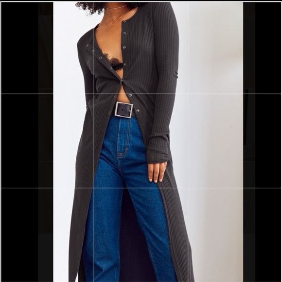 silence + noise Sweaters - Silence + Noise Terra Longline Snap Button Top